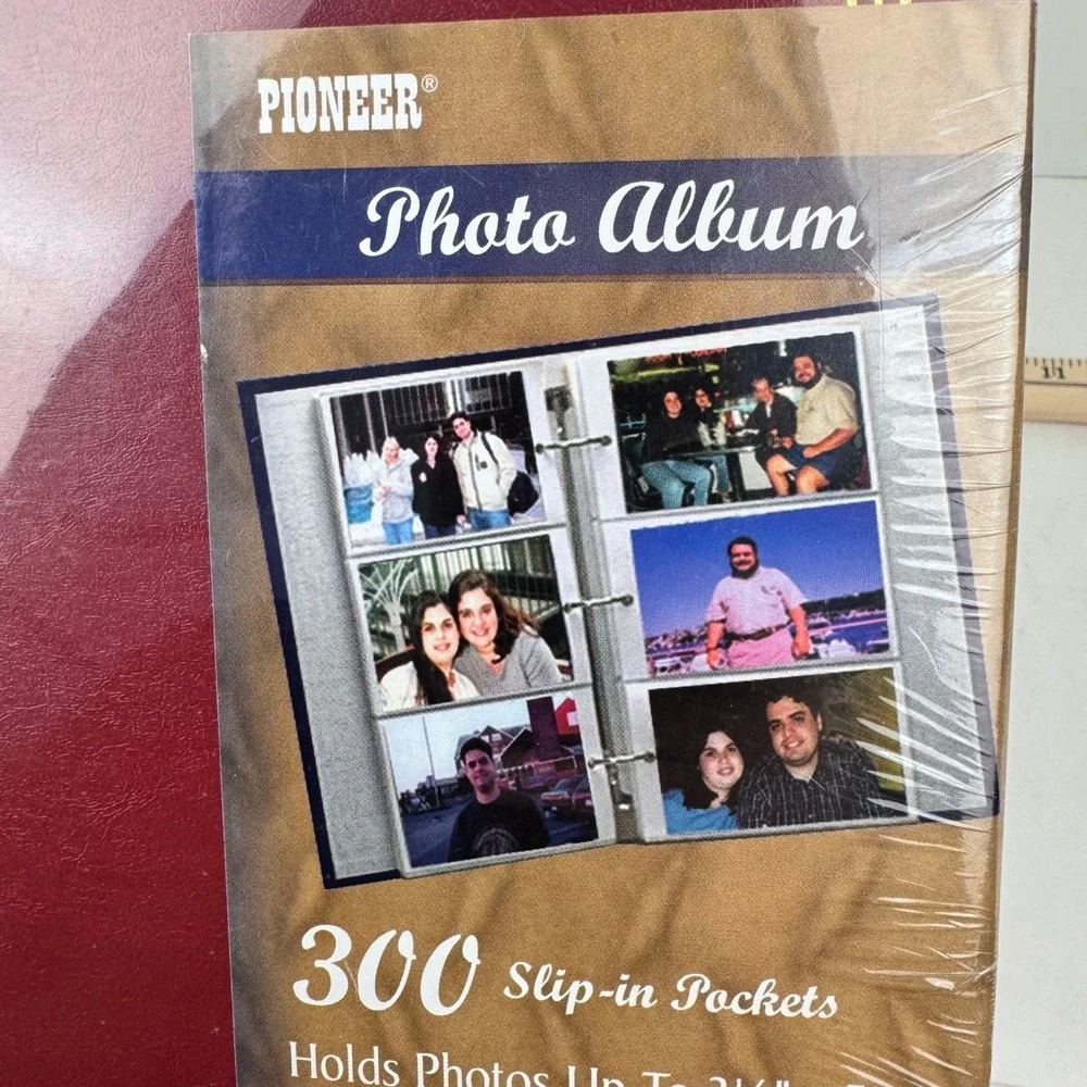 Vtg 2001 Pioneer Photo Album 3‎ Ring Binder Sealed Maroon Gold Accents READ